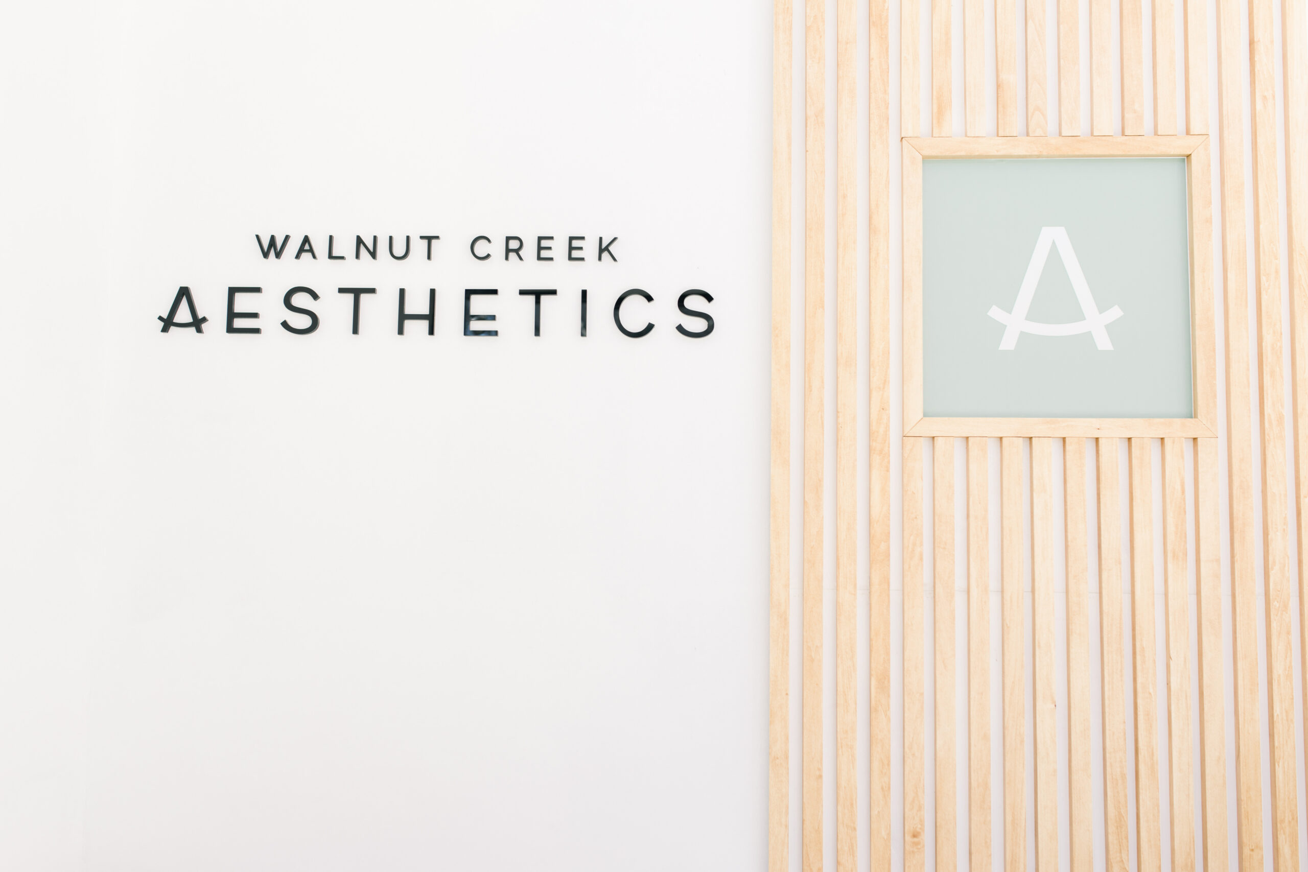 Walnut Creek Aesthetics Text on wall | Medspa in Walnut Creek, CA