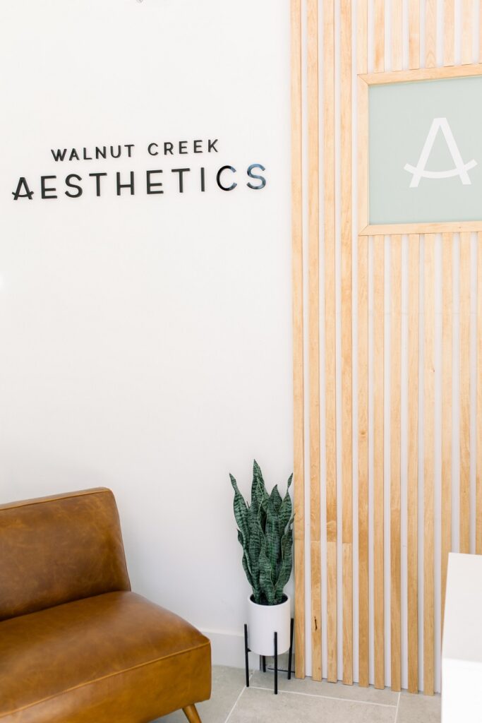 Walnut Creek Aesthetics Branding on wall