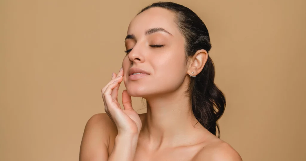 Woman enjoying glowing skin after Exosome Therapy in Walnut Creek, CA