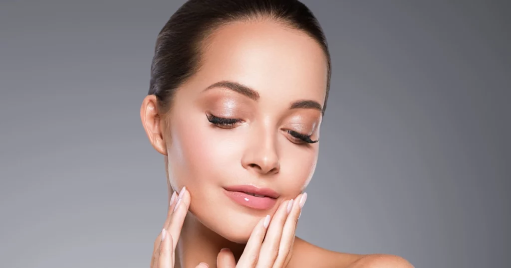 Woman showing her smooth, glowing skin after Dermaplaning in Walnut Creek, CA